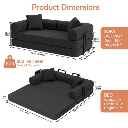 Folding sofa bed 600 - sofa, lbs