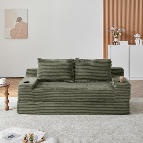 Corduroy sleeper sofa bed - sofa,
