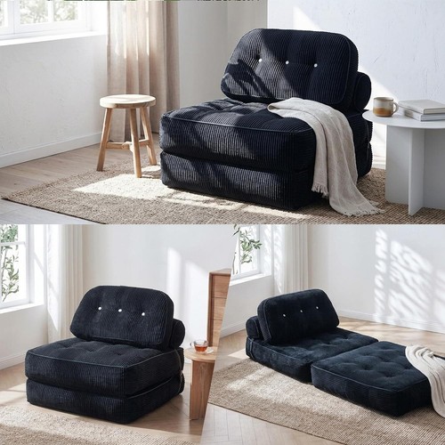 Black boneless chair - black, with