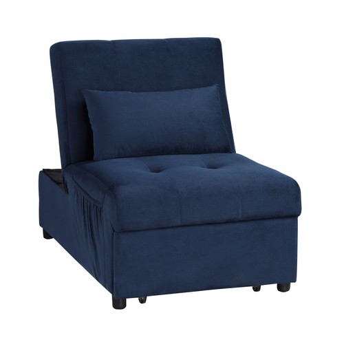 Modern futon chair blue - modern,
